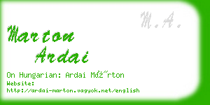 marton ardai business card